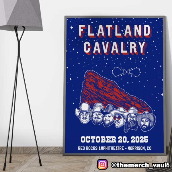 Flatland Cavalry New Show At Red Rocks Park And Amphitheatre October 20 2025 Poster Artwork Poster Canvas