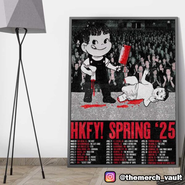 Hong Kong Fuck You HKFY Spring Tour 2025 Poster Tour Dates Art By Christian Hell Poster Canvas