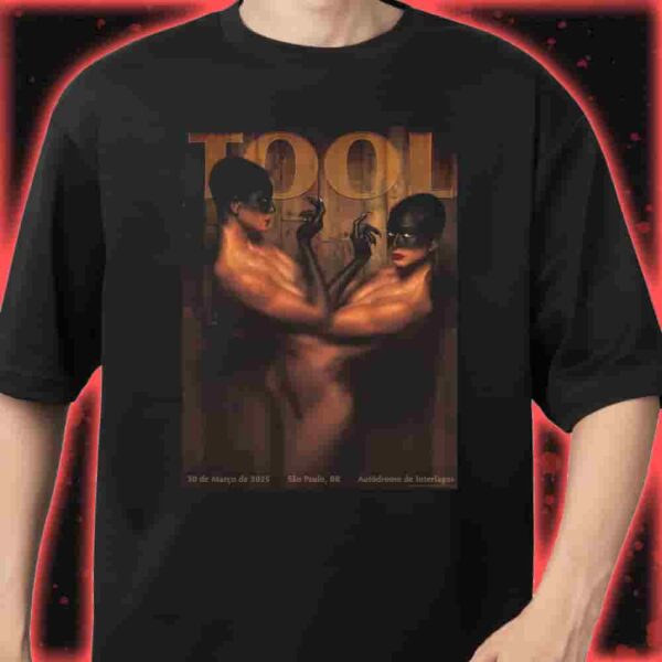 Official Tool Band Poster Artwork By Tas Limur And Jacob Roanhaus March 30 2025 At Sao Paulo Brazil Audodromo De Interlagos Unisex T-Shirt
