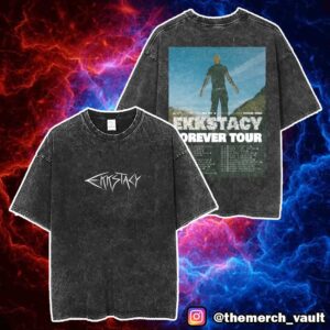 EKKSTACY With Max Fry x Passion Mango Forever Tour 2025 Poster Tour Dates Unisex Washed T Shirt